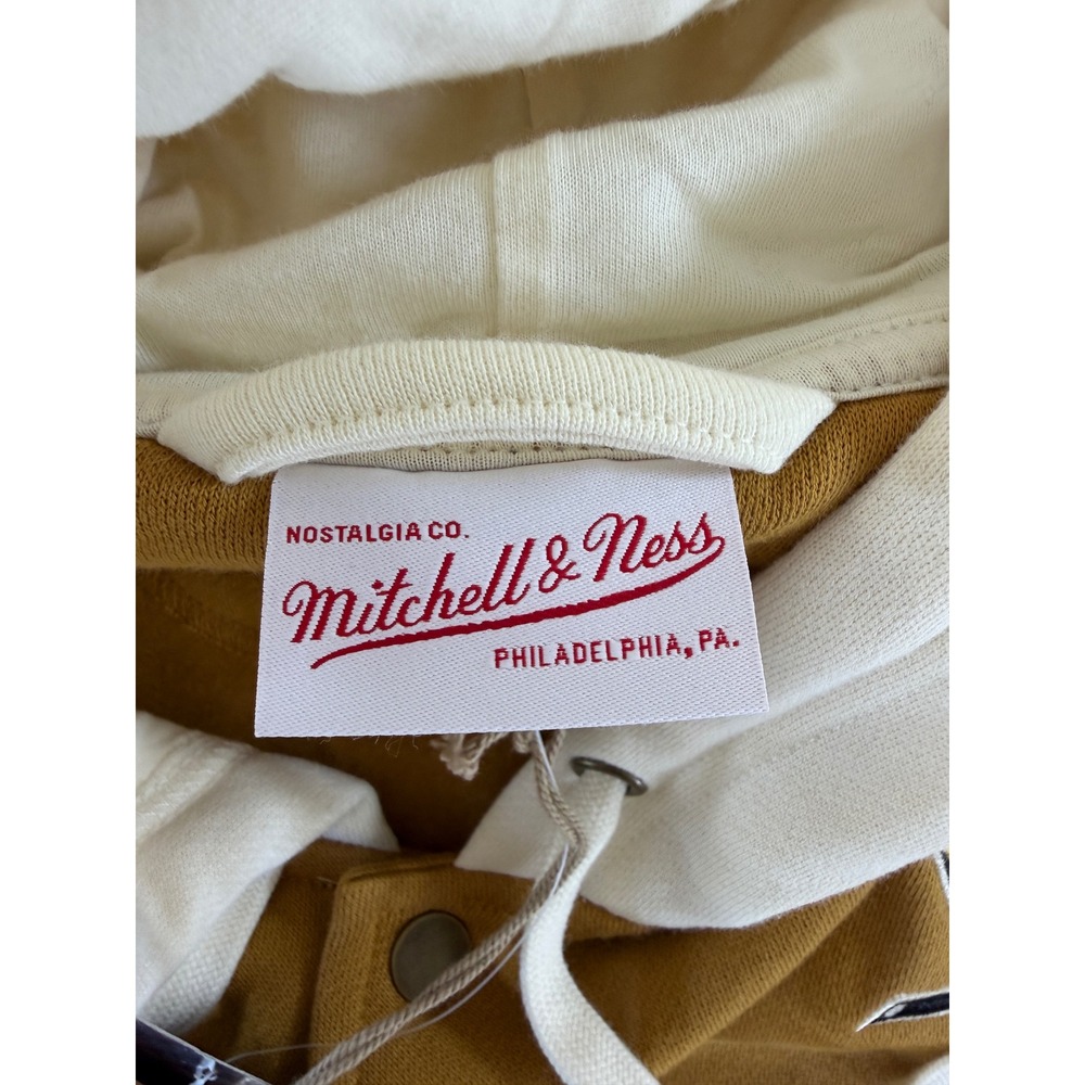 Mitchell & Ness Pittsburgh Penguins NHL Dusted Fleece Varsity Jacket Gold Large - Picture 7 of 13